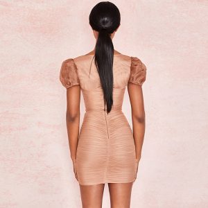 Factory direct summer new European and American women's clothing wholesale ins hot mesh neck bag hip skirt dress dress – Image 4
