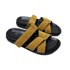 ZA2024 Summer New Brown Retro Casual Beach Sandals Fashion Pop One Strap European and American Sandals – Image 5