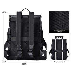 New Lingge Backpack Men's Tide Business Commuter Large Capacity Fashion Travel Computer Backpack Trend Student School Bag – Image 4