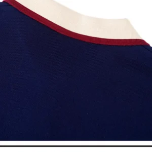 French luxury high-end embroidery slim lapel t-shirt men's fashion business steady young men's polo shirt short sleeve – Image 6
