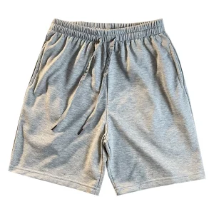 Hong Kong style sports shorts, men's five-point pants, mid-rise loose overalls, washed basketball pants, solid color, versatile couple wear – Image 5