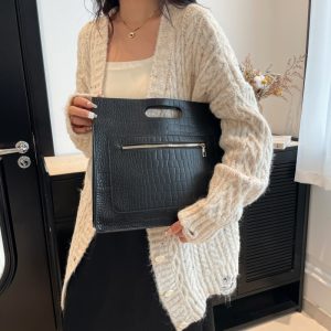 2024 Autumn New Everyday Niche Design Retro Handbag Solid Color Foreign Trend Personality Tote Bag – Image 4