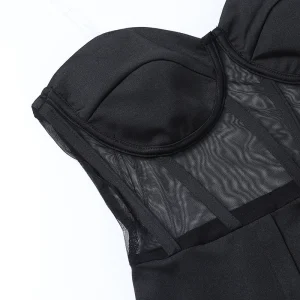 European and American style spring and summer tube top sexy split dress women's long Strapless sexy split dress – Image 6