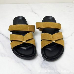 ZA2024 Summer New Brown Retro Casual Beach Sandals Fashion Pop One Strap European and American Sandals – Image 4