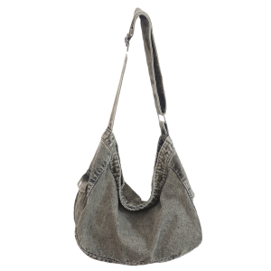 new large-capacity student denim class bag lazy wind shoulder messenger bag – Image 5
