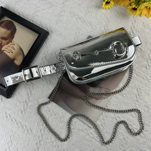 Design belt bag women's chain mobile phone bag decoration with skirt jeans belt small waist bag 2024 new – Image 3
