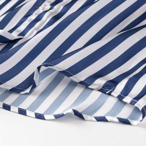ZR Foreign Trade Wholesale European and American Style Women's Clothing Fashionable and versatile lapel loose casual long-sleeved striped shirt top – Image 10