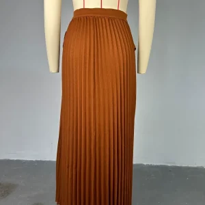 European and American style summer new fashion high waist A-line pleated skirt High WAIST pleated SKIRT – Image 4