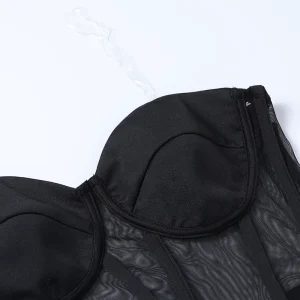 European and American style spring and summer tube top sexy split dress women's long Strapless sexy split dress – Image 7