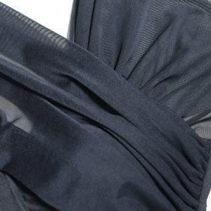 European and American style fashion tight-fitting dress, solid color wrap chest stitching gauze skirt, short sleeve pullover street hip skirt women – Image 5