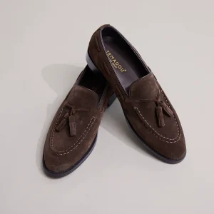 Mr. Lusan, simple compound British style, one foot slip-on slip-on, Belgian shoes, tassels, loafers, men – Image 4