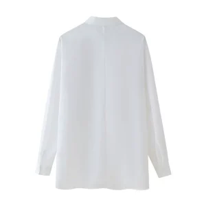 European and American style 2024 autumn new women's clothing design sense long sleeves thin and versatile temperament sequin embroidered shirt – Image 4