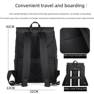 2024 New Backpack Bag Lingge Student School Bag Commuter Computer Bag Fashion Premium Backpack Male Cross Border Wholesale – Image 3