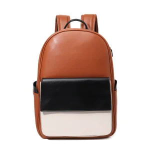 2024 new school bag, three-color stitching business backpack, trendy brand college style men's bag, large-capacity travel computer bag – Image 5