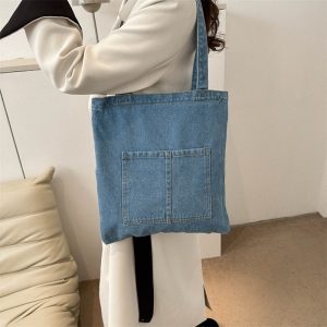 Casual and simple women's shoulder bag 2024 new Korean version personalized handbag fashion trend large capacity tote bag – Image 4