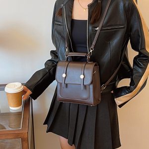 New Casual Commuter to Class Backpack Fashion Korean Simple Women's Backpack 2024 Spring Travel Backpack – Image 4