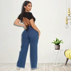 plus big size woman pants girl trousers women jeans 2022 pants – Image 3