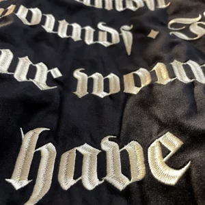 High street designer velvet embroidered – Image 4