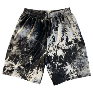 Dark tie-dye casual shorts, men's and women's couples, cotton sweatpants, slacks, trendy summer hipsters, cropped pants – Image 5