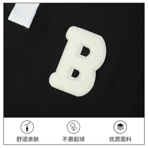 Summer new high-end men's flocking embroidery men's short sleeve t-shirt fashion color-blocked slim polo shirt short sleeve men – Image 4