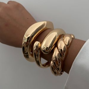 European and American cross-border fashion trends, metallic glossy water drops, hugging bracelets, design senses, spring bracelets, women – Image 3