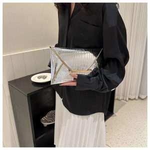 Clutch bag bag women's 2024 summer new trend, simple clutch bag, niche design, fashion, foreign envelope bag women – Image 5