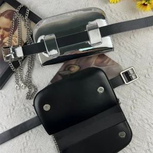 Design belt bag women's chain mobile phone bag decoration with skirt jeans belt small waist bag 2024 new – Image 4
