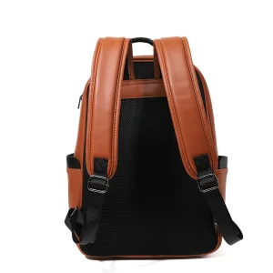 2024 new school bag, three-color stitching business backpack, trendy brand college style men's bag, large-capacity travel computer bag – Image 4
