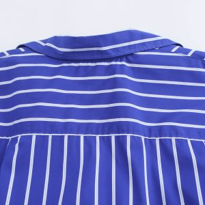 Foreign Trade Order! The new European and American style bat-sleeve loose striped shirt in autumn 3067105 – Image 4