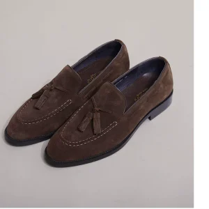 Mr. Lusan, simple compound British style, one foot slip-on slip-on, Belgian shoes, tassels, loafers, men – Image 6