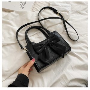 This year's popular small bag women's 2024 autumn new small square bag versatile fashion crossbody bag bow tote bag – Image 4