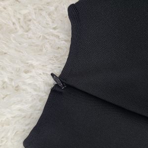 Cross-border women's clothing IN Internet celebrity anchor long-sleeved mid-length slim diamond feather elastic bandage birthday evening dress – Image 6