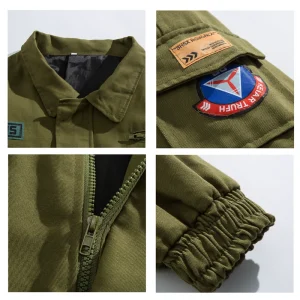 Cargo jacket, men's fashion brand loose casual and versatile, handsome teenager multi-pocket plus-size jacket – Image 4