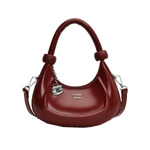 Simple retro armpit bag casual crescent bag bag women's 2024 new trendy fashion commuter high-quality handbag – Image 5