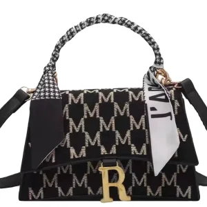 Popular bag women's fashion versatile high-end foreign shoulder crossbody bag embroidered handbag small square bag – Image 5