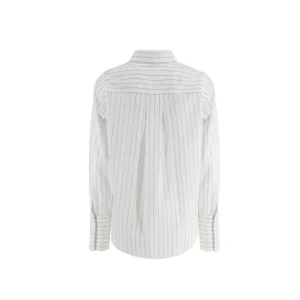 Striped Shirt Women's Fall 2024 New Age-Reducing Temperament Light Mature Long Sleeve Thin Top – Image 3