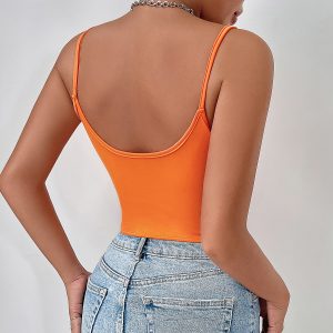 ins cross-border splicing breasted herringbone tunic slim diamond backless – Image 3