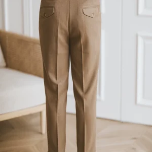 Gurgo High Waist Trousers Men's Fall/Winter Business Gentleman Straight Leg Casual Pants Naples Vintage Drap Suit Pants – Image 5