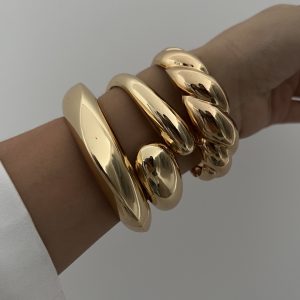 European and American cross-border fashion trends, metallic glossy water drops, hugging bracelets, design senses, spring bracelets, women – Image 6
