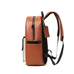 2024 new school bag, three-color stitching business backpack, trendy brand college style men's bag, large-capacity travel computer bag – Image 3