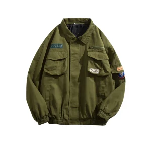 Cargo jacket, men's fashion brand loose casual and versatile, handsome teenager multi-pocket plus-size jacket – Image 5