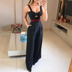 Women Sleeveless Long Jumpsuit Summer 2020 – Image 3
