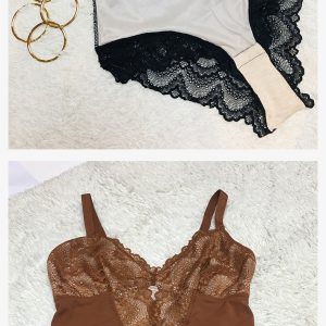 Cross-border European and American corsets Sexy V-neck shapesuit summer lace waist women's breathable suspender lingerie – Image 8