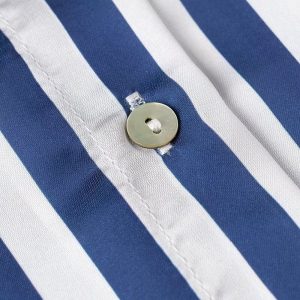 ZR Foreign Trade Wholesale European and American Style Women's Clothing Fashionable and versatile lapel loose casual long-sleeved striped shirt top – Image 8