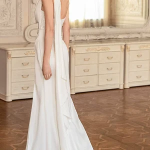 White elegant evening dress – Image 3