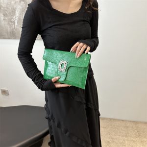 Foreign texture, simple small square bag, women's fashionable and beautiful, personality bag, women's 2024 new casual simple clutch – Image 3