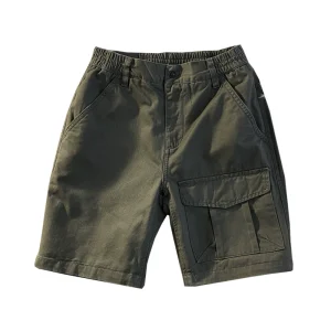 Hong Kong-style workwear Yu Wenle five-point shorts, men's hipsters, new versatile, summer slim casual shorts, straight mid pants – Image 5