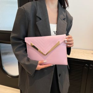 2024 Autumn New Korean Version Retro Envelope Bag, Beautiful Personality, High-value Casual, Simple Large Capacity Clutch – Image 3