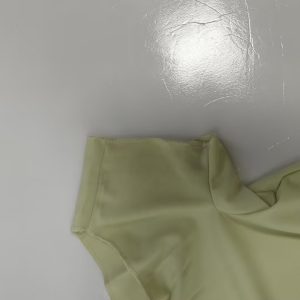 Cross-border 2024 new European and American women's clothing temperament is elegant, solid color pleated slanted shoulders, short sleeves, large swing slim dress – Image 5