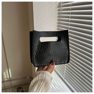 2024 New Niche Design Handheld Solid Color Bag Bag Women's Tide Soft Leather Simple Small Fresh Cute Simple Commuter Bag – Image 8